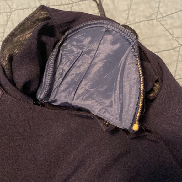 80s flowy suit-esque top with built in pocket square and shoulder pads - Picture 7 of 7